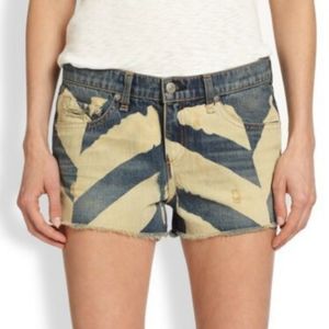 Rag & Bone Distressed Cutoffs in El Capitan Chevron Size 24